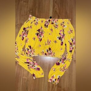 Floral Yellow Women's Top